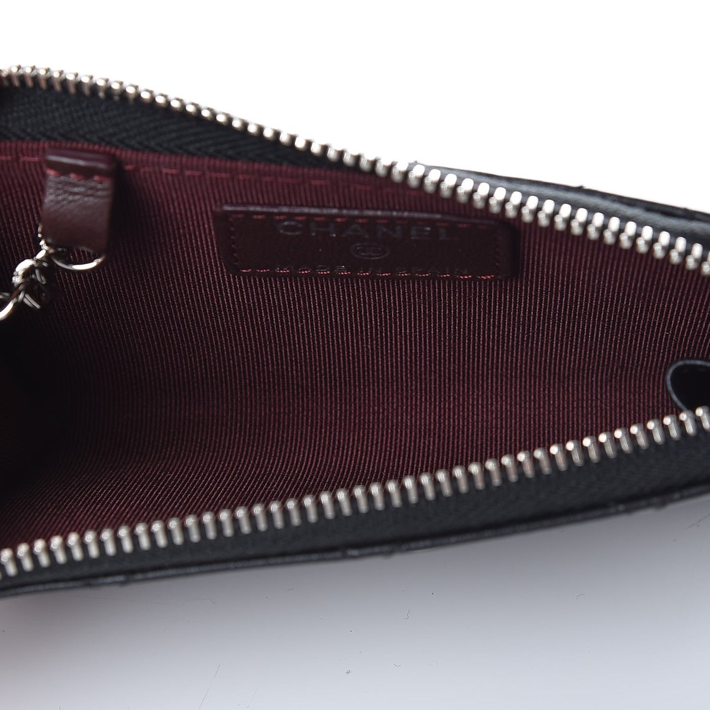 Lambskin Quilted Key Holder Case Black