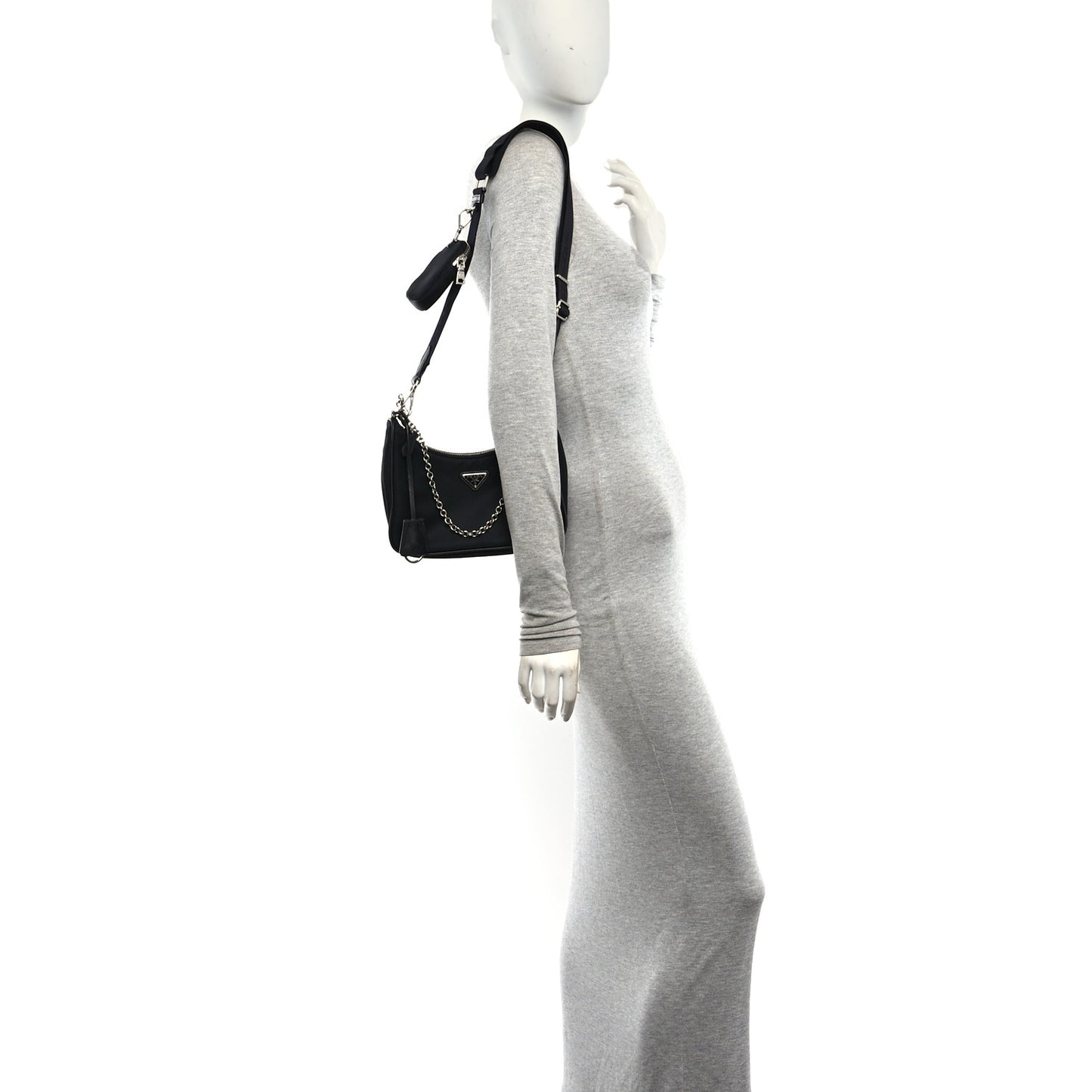 Re-Nylon Saffiano Re-Edition 2005 Shoulder Bag Black
