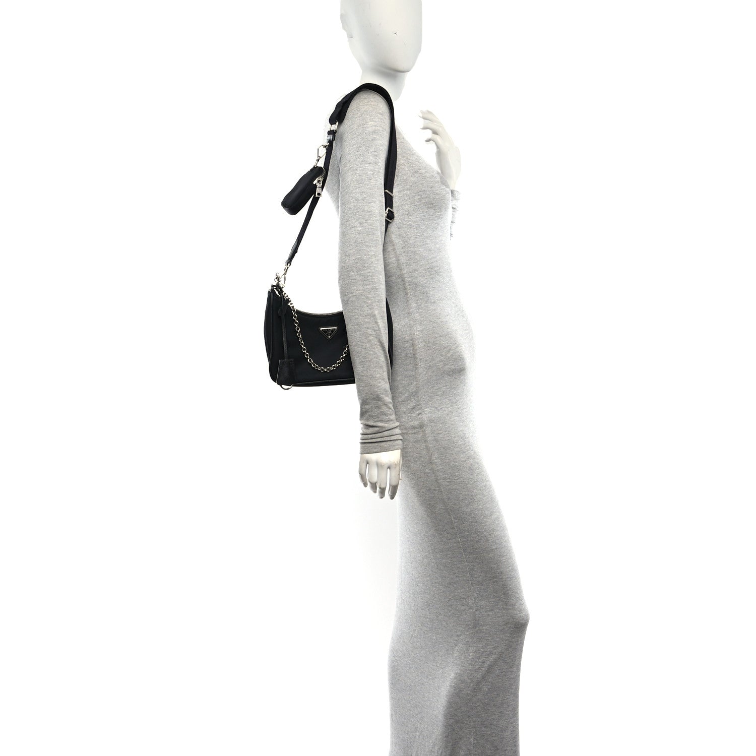 Prada Re-Nylon Saffiano Re-Edition 2005 Shoulder Bag Black 2 of 11