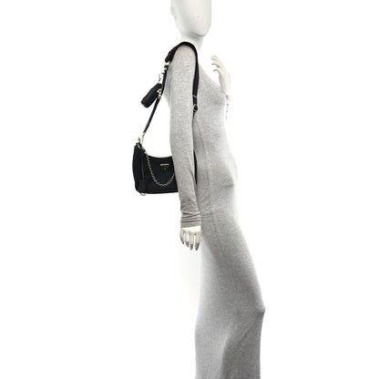 Prada Re-Nylon Saffiano Re-Edition 2005 Shoulder Bag Black 2 of 11