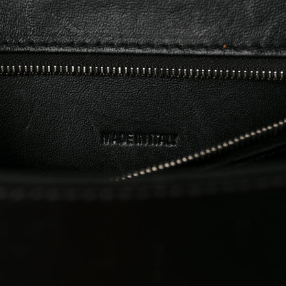 Balenciaga Shiny Box Calfskin Graffiti Logo Small Hourglass Top Handle Bag Black Pink 6 of 9