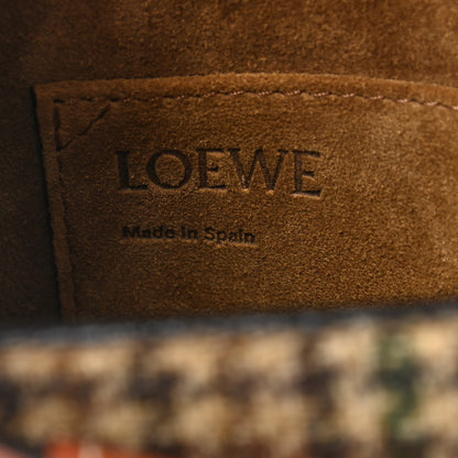 Loewe Smooth Calfskin Tweed Small Gate Crossbody Bag Dark Green Tan Multicolor 6 of 9
