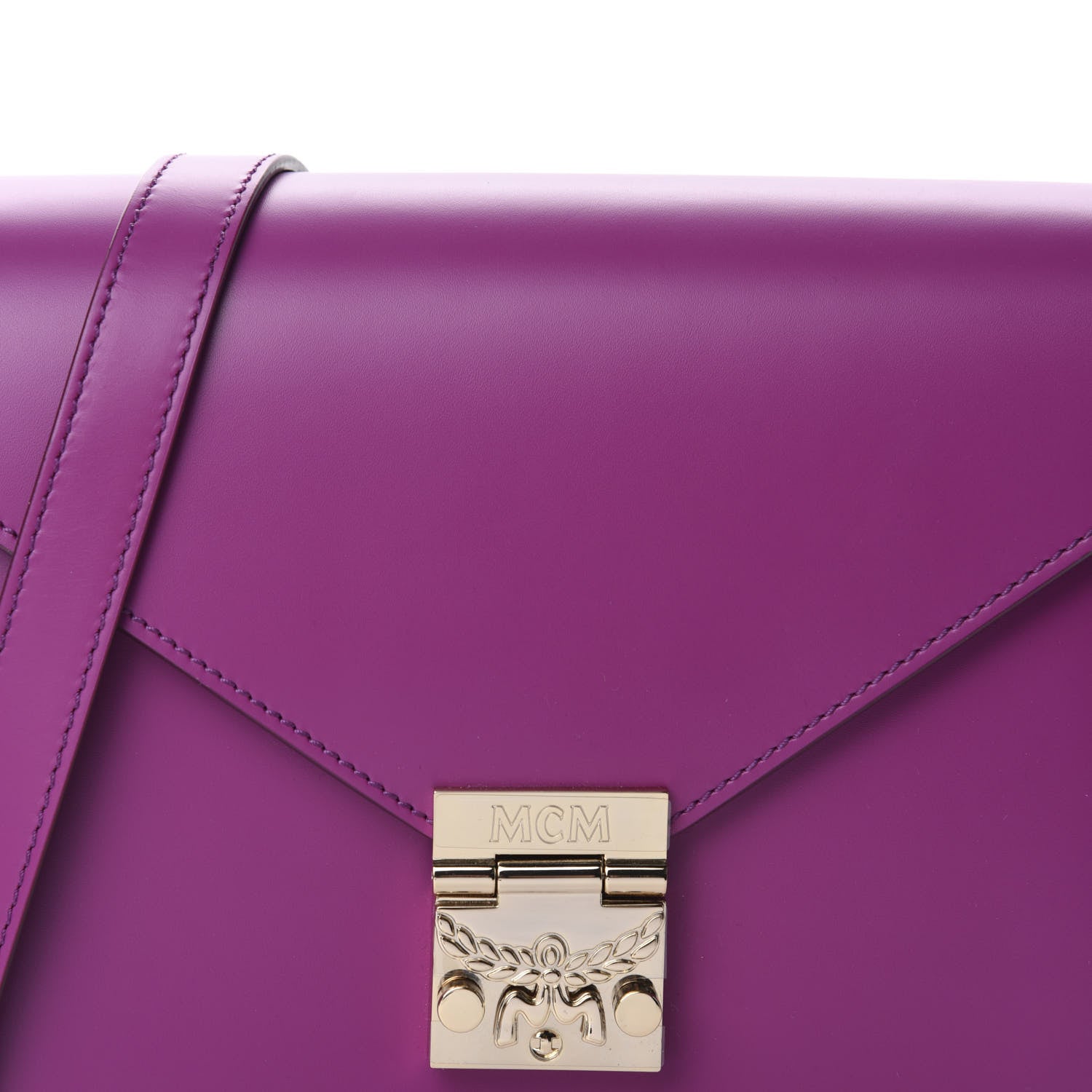 MCM Calfskin Patricia Small Crossbody Bag Viva Lila 12 of 12