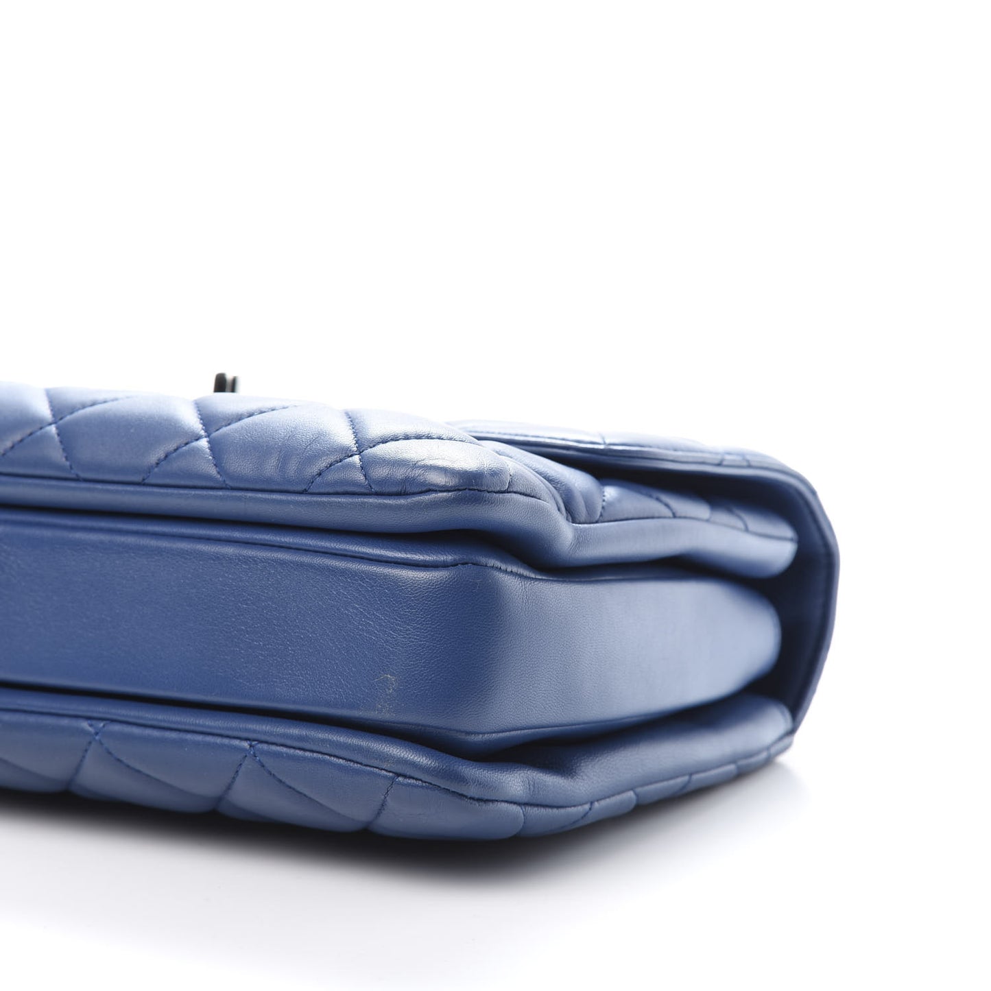Lambskin Quilted Medium Trendy CC Flap Dual Handle Blue
