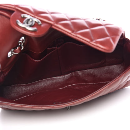 Chanel Lambskin Quilted East West Flap Dark Red 6 of 18