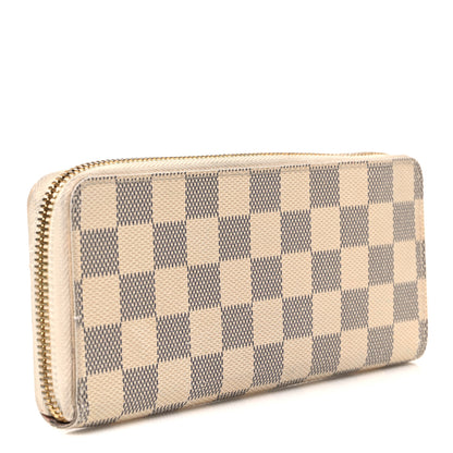 Louis Vuitton Damier Azur Clemence Wallet Rose Ballerine 3 of 7