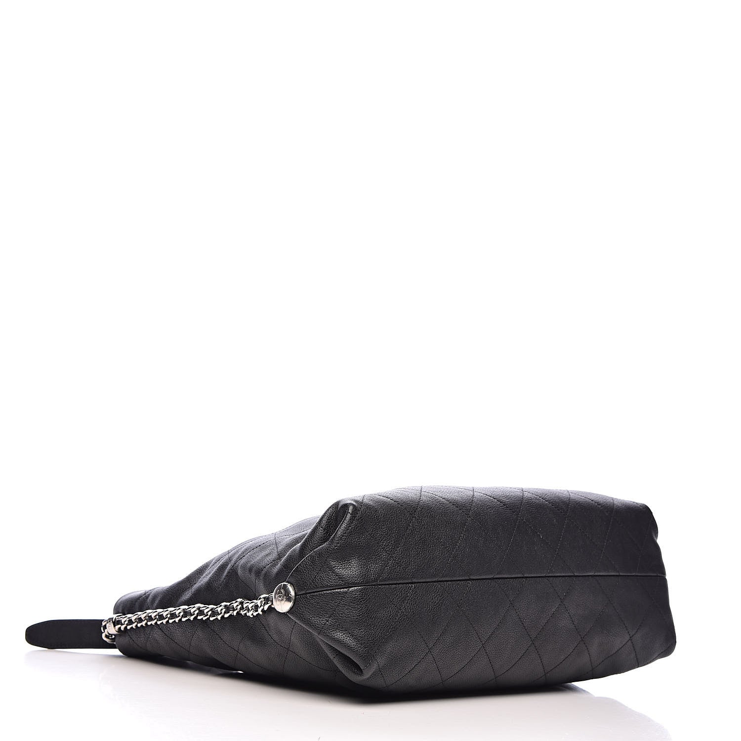 Chanel Grained Calfskin Stitched Medium Braided With Style Hobo Black 4 of 11