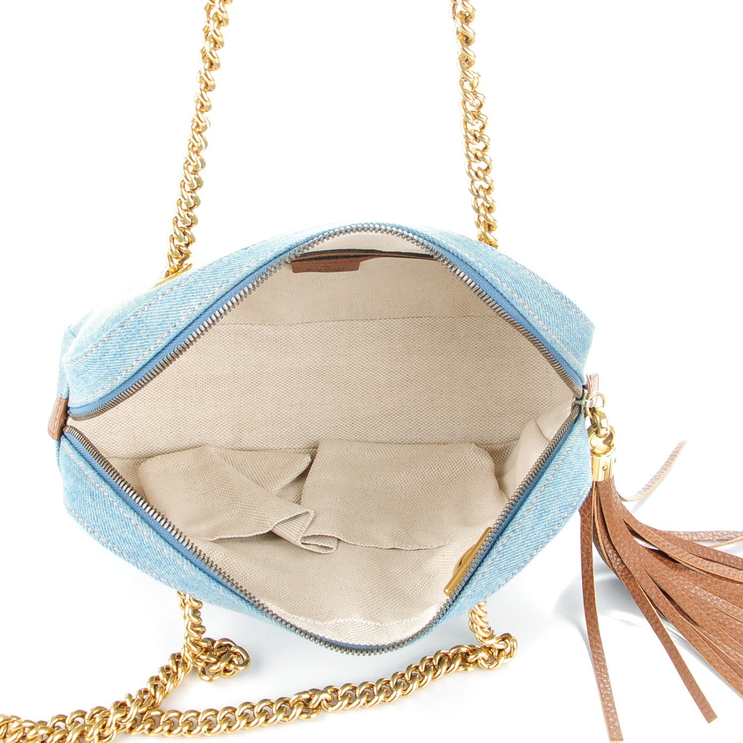 Gucci Denim Small Soho Bowler Blue 5 of 7