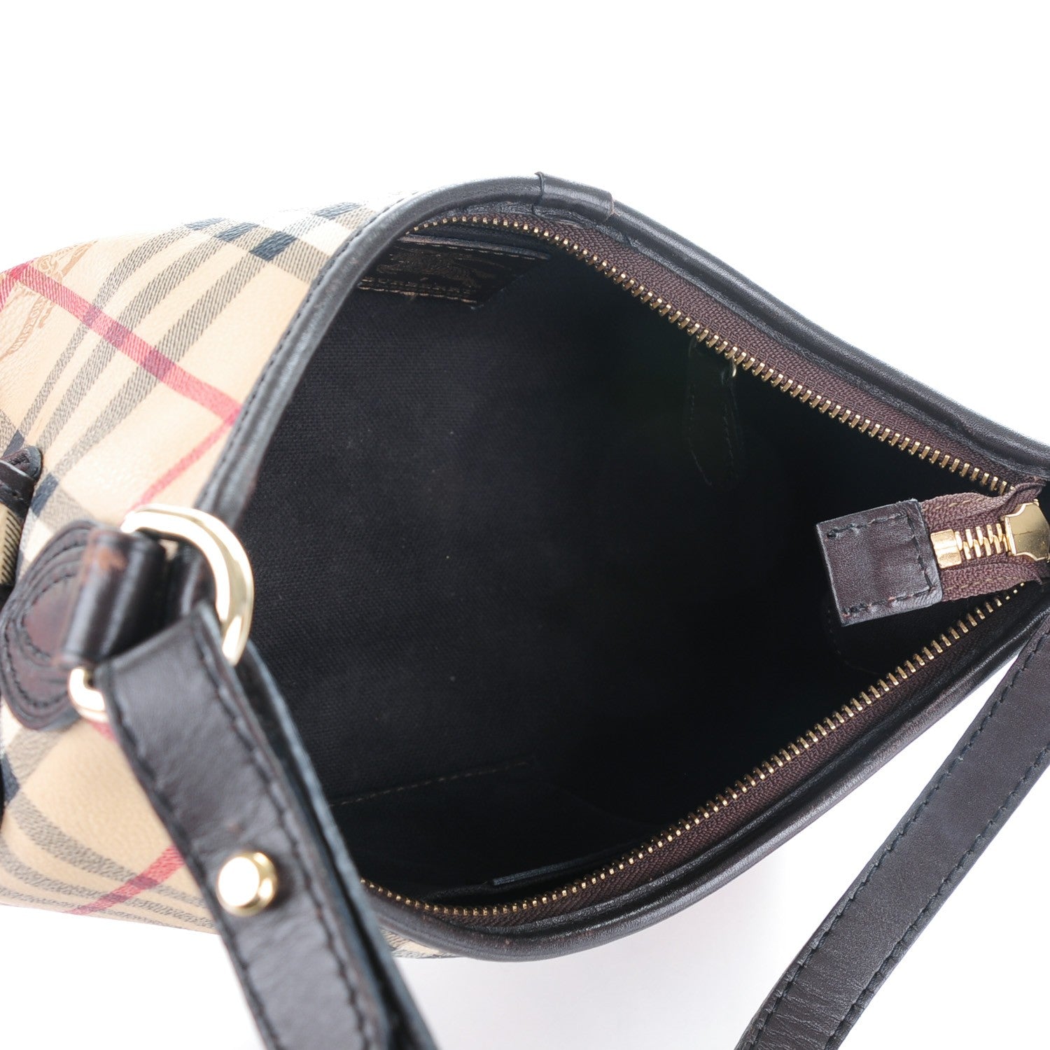 Burberry Haymarket Check Small Hobo Chocolate 5 of 8