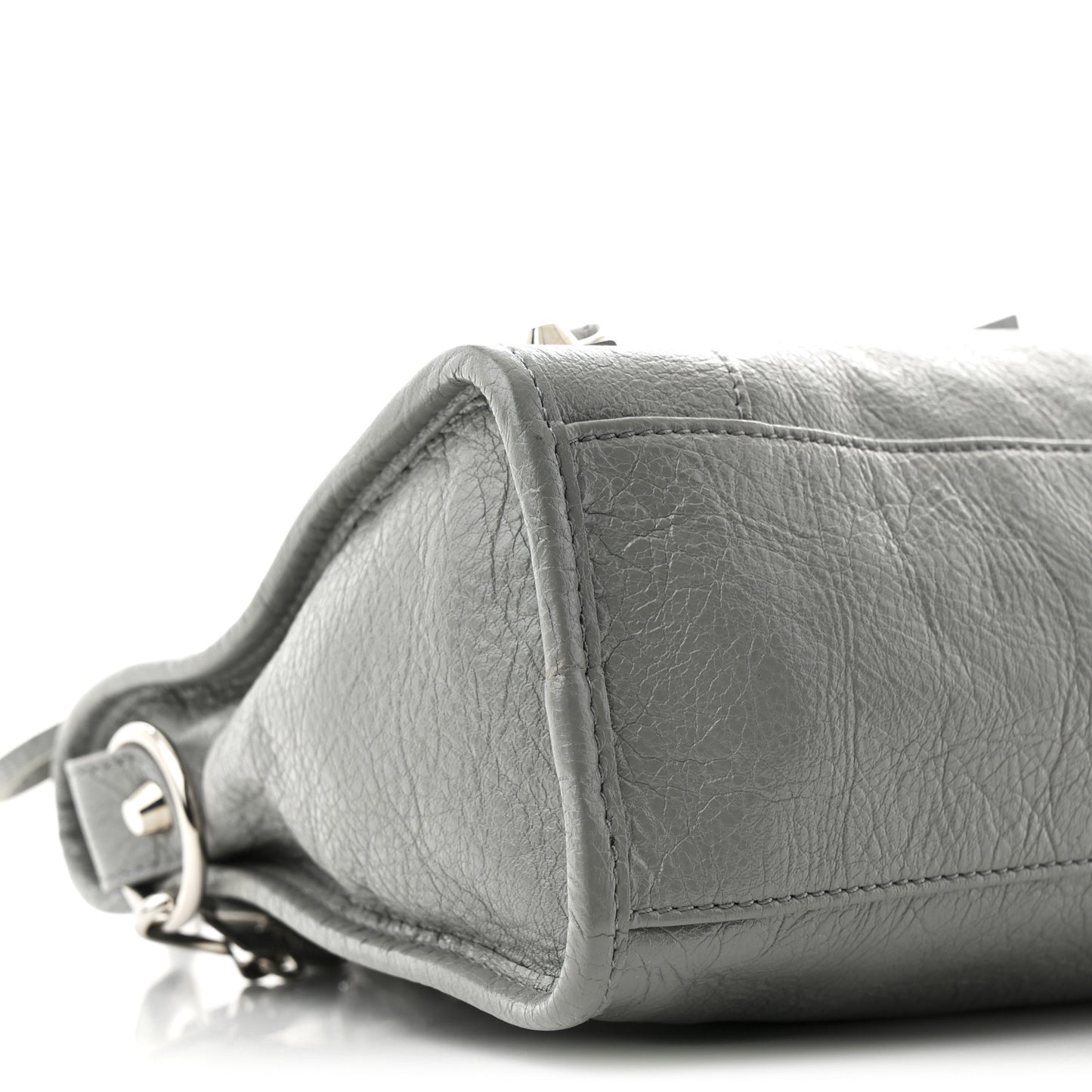 Agneau Classic Silver Hardware S City Gris Haussmannien
