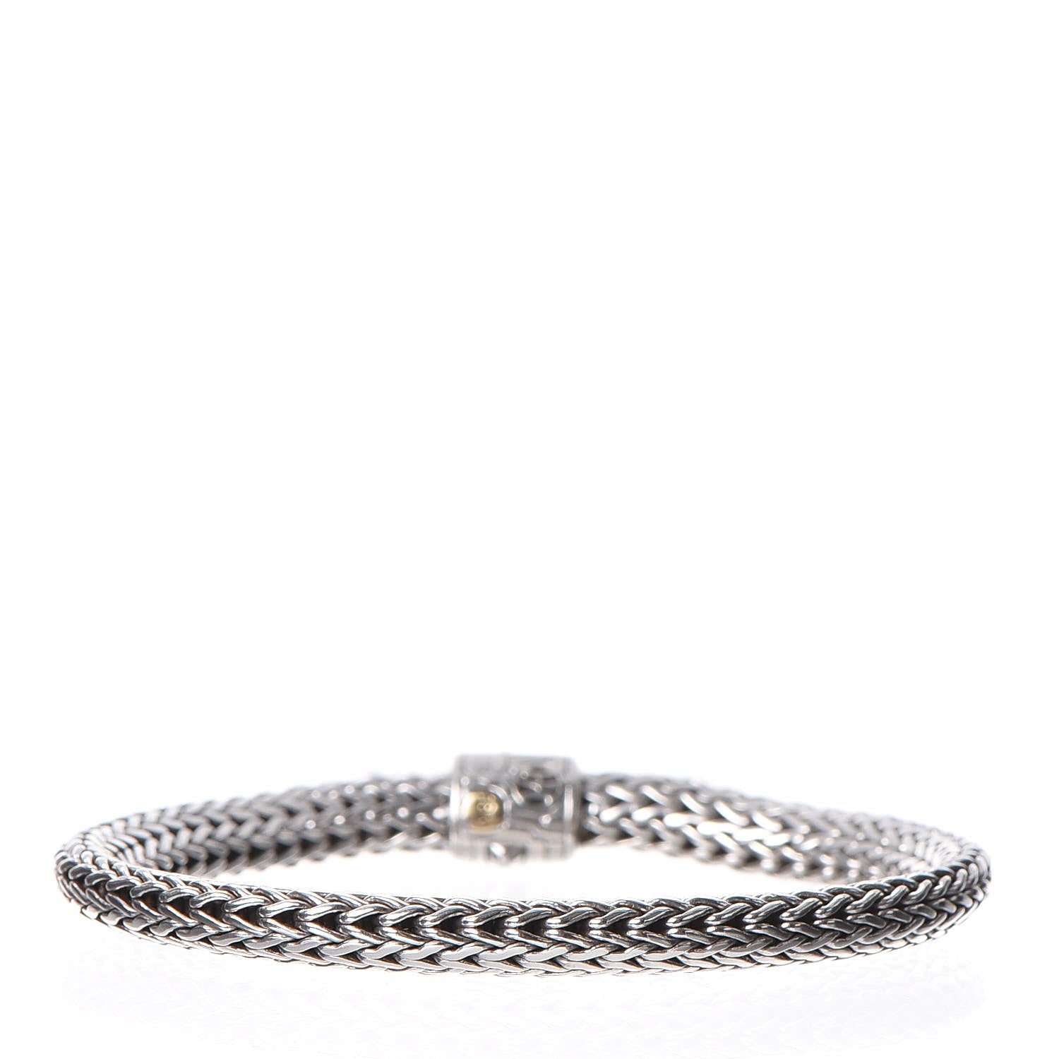 John Hardy Sterling Silver Pave Diamond Medium Classic Chain Clasp Bracelet 3 of 7