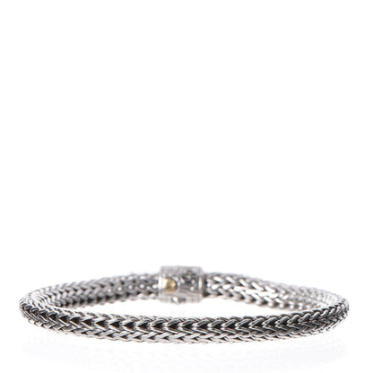 John Hardy Sterling Silver Pave Diamond Medium Classic Chain Clasp Bracelet 3 of 7