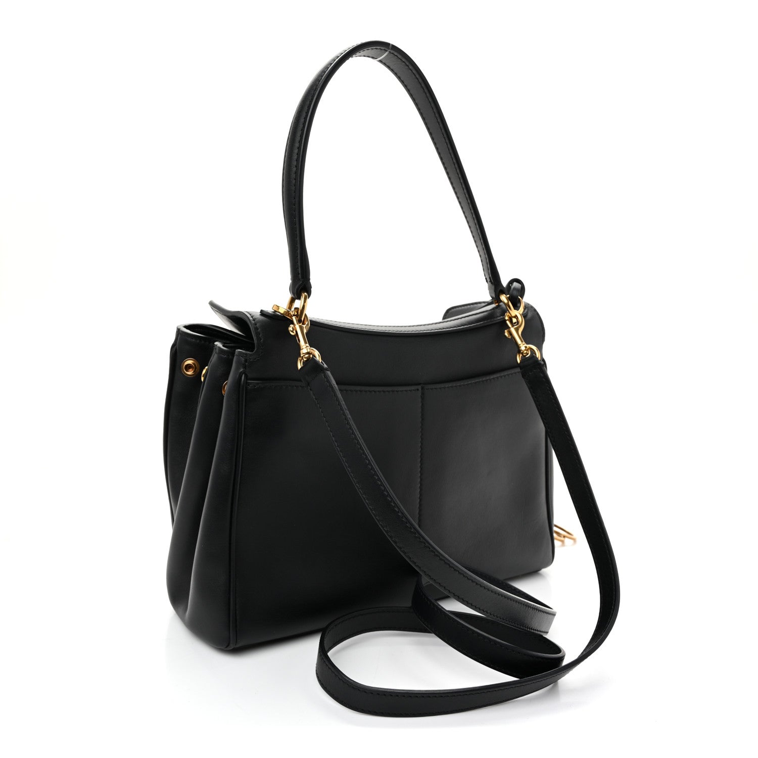 Balenciaga Natural Smooth Calfskin Small Rodeo Top Handle Handbag Black 3 of 9