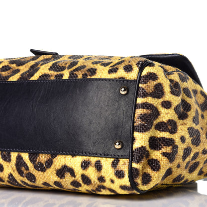 Dolce & Gabbana Canvas Leopard Print Large Miss Sicily Satchel 9 of 9