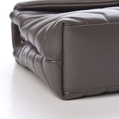 Saint Laurent Calfskin Y Quilted Monogram Small Loulou Chain Satchel Earth 9 of 11