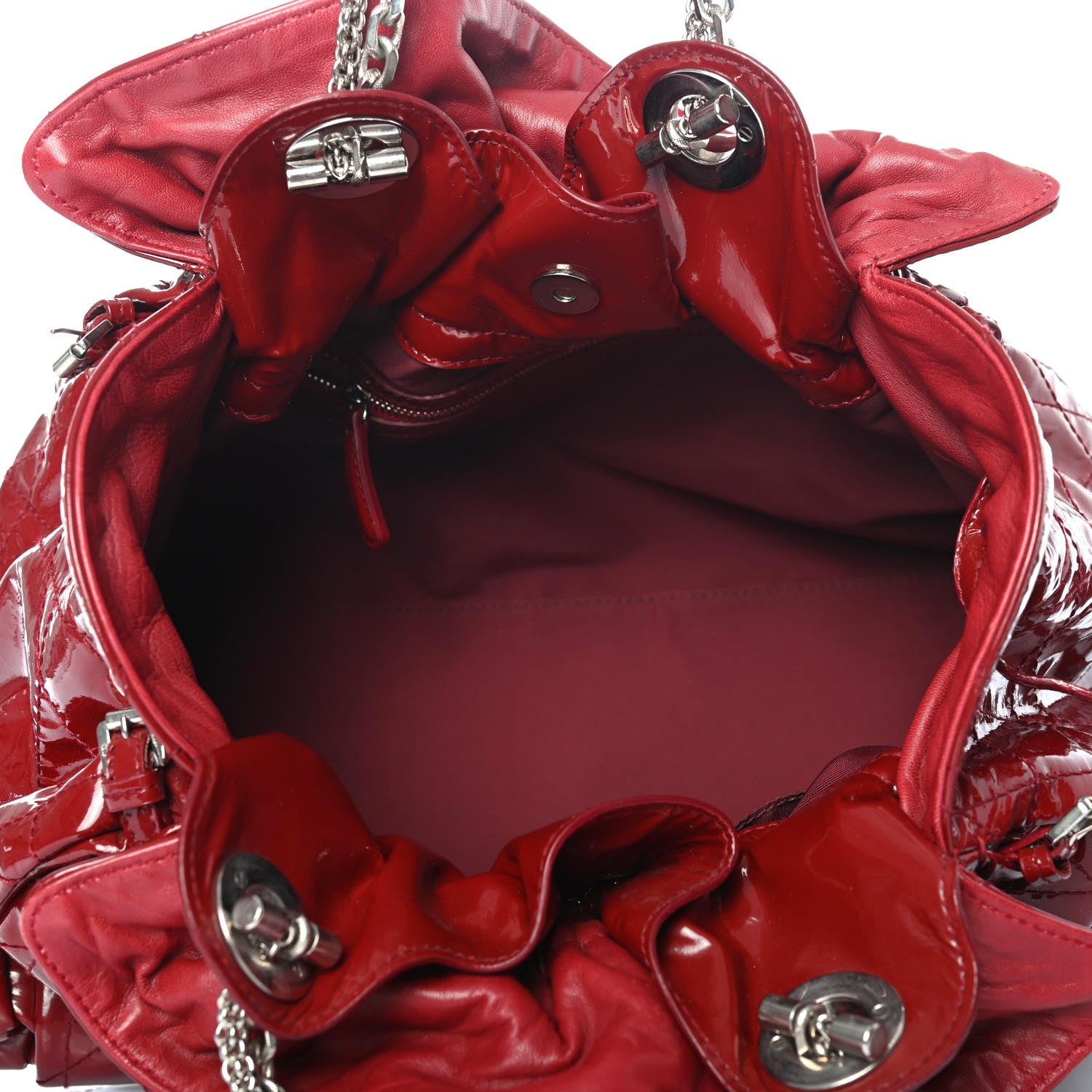 Christian Dior Patent Cannage Medium Le Trente Tote Red 3 of 4