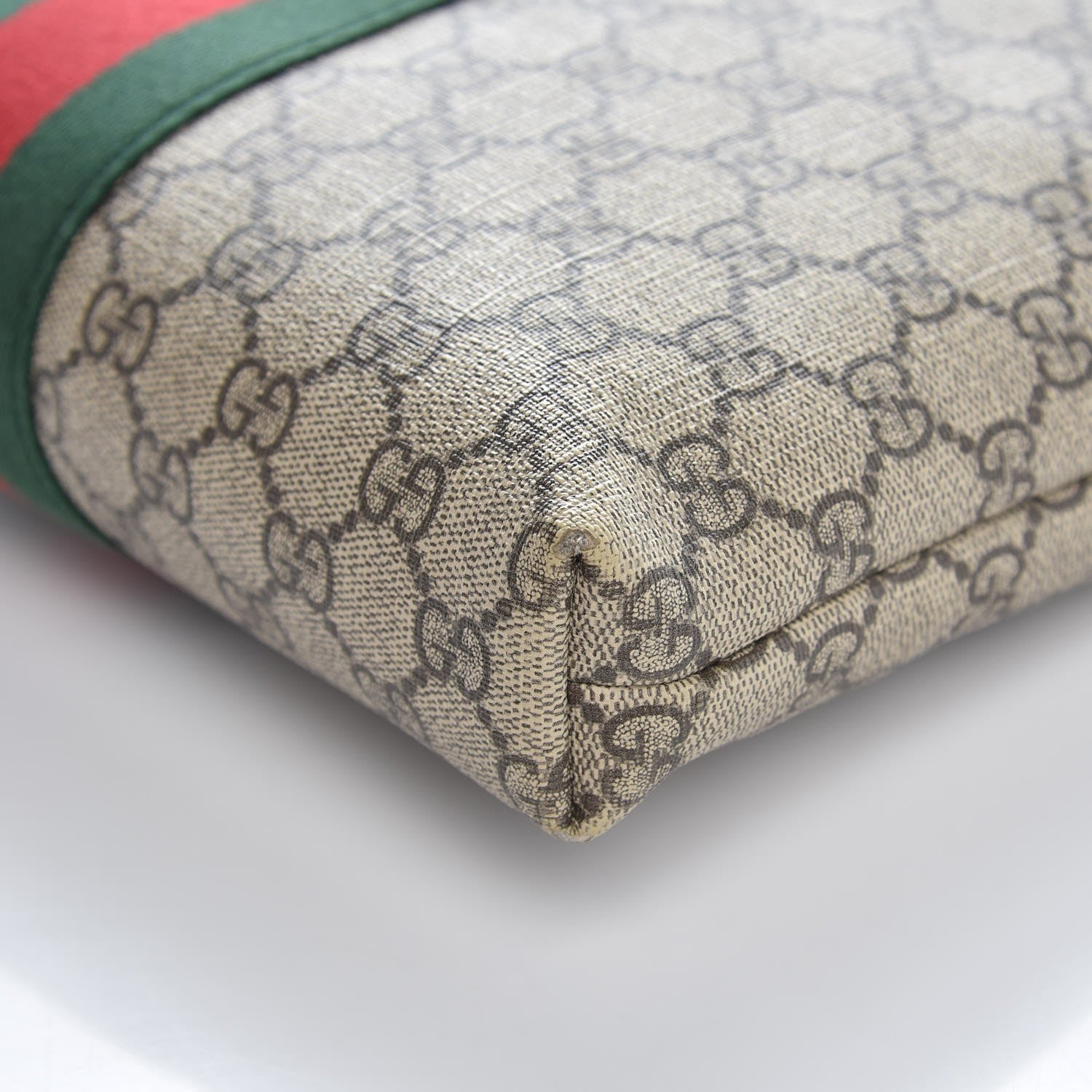Gucci GG Supreme Monogram Web Messenger Bag Black 9 of 11