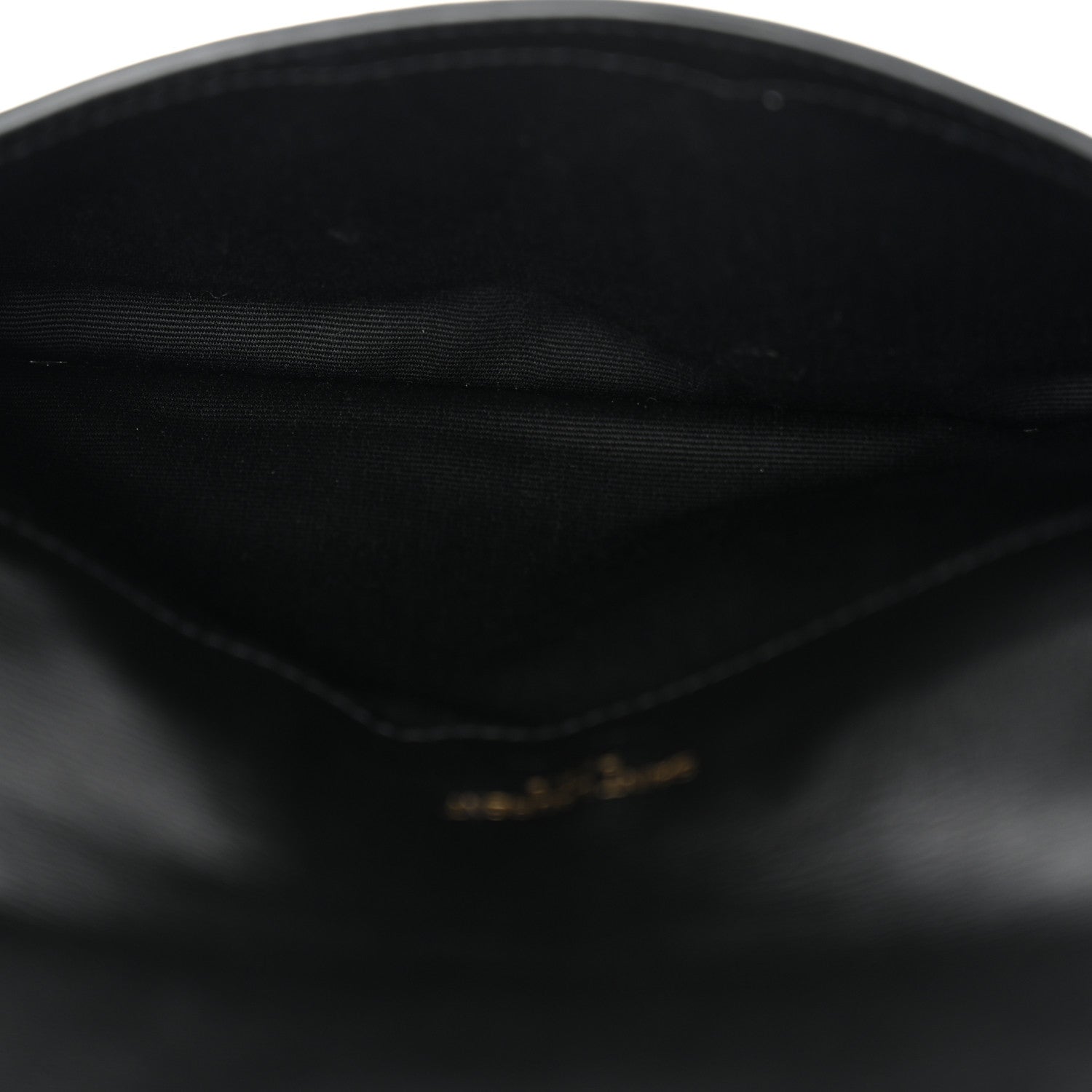 Saint Laurent Calfskin Monogram Cassandre Phone Holder With Strap Black 5 of 13