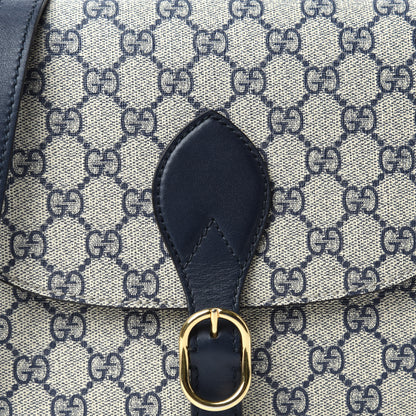 Gucci GG Supreme Monogram Small Messenger Shoulder Bag Beige Blue Navy 11 of 11