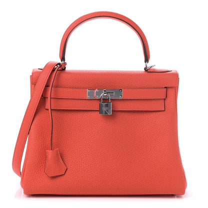 Hermes Taurillon Clemence Kelly Retourne 28 Rose Texas 1 of 6