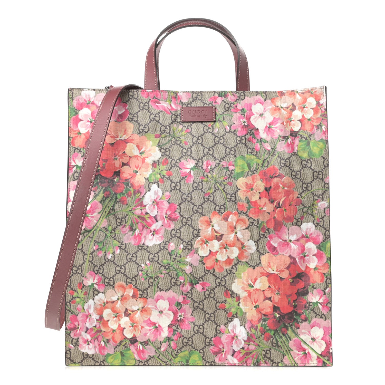 Gucci Soft GG Supreme Monogram Blooms Vertical Tote Beige Multicolor Dry Rose 1 of 10