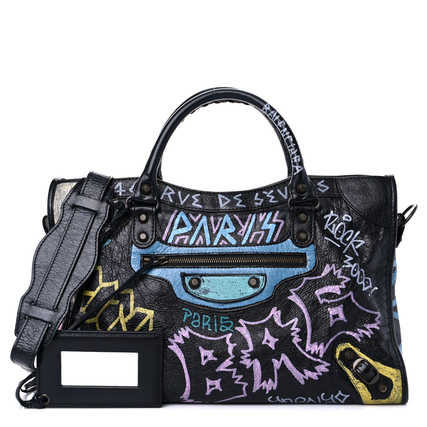 Agneau Graffiti All Over Classic Hardware City Black Multicolor
