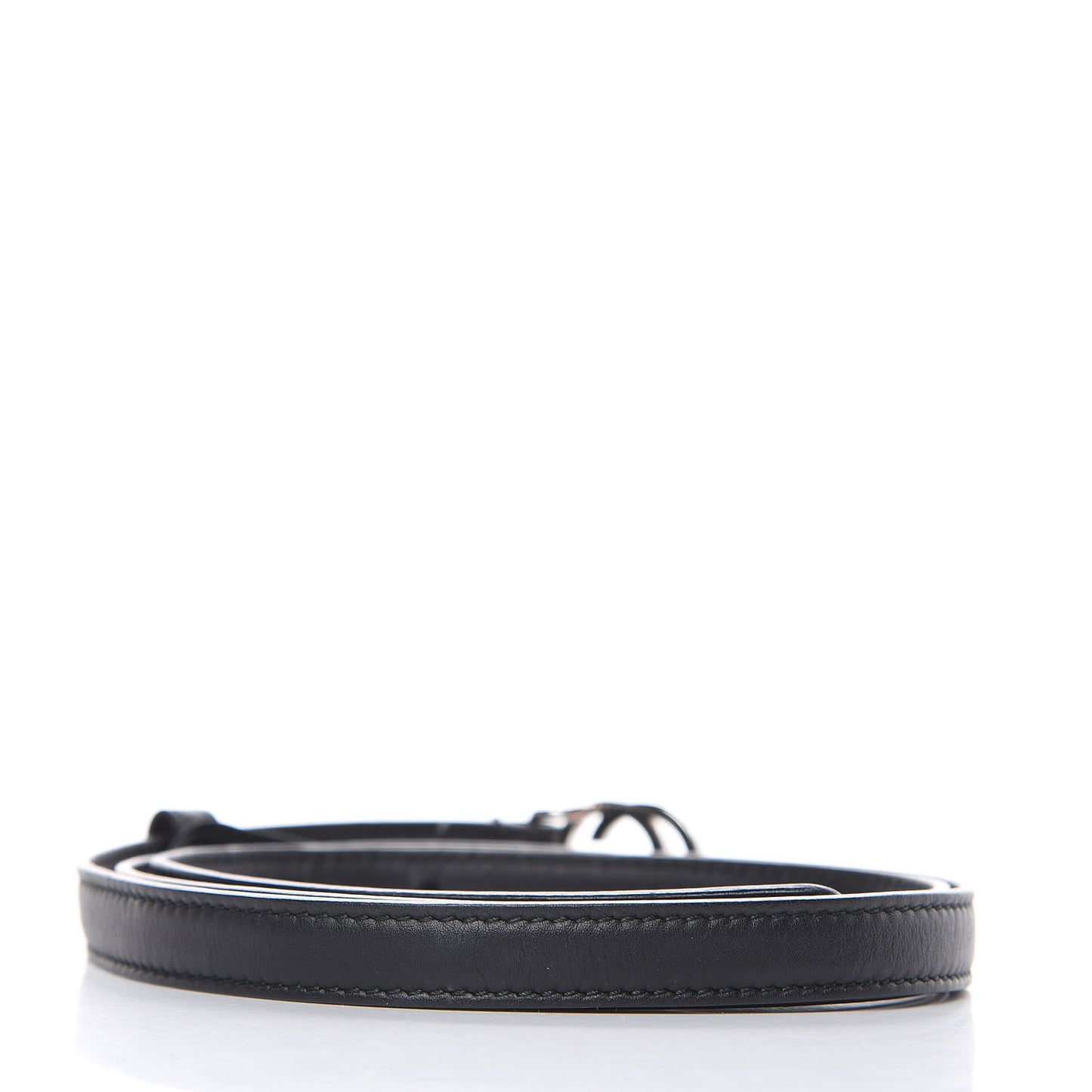 Moon Calfskin Nickel Interlocking G 20mm Belt 90 36 Black