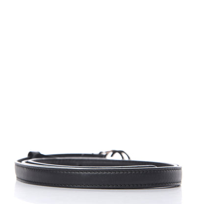 Gucci Moon Calfskin Nickel Interlocking G 20mm Belt 90 36 Black 3 of 7