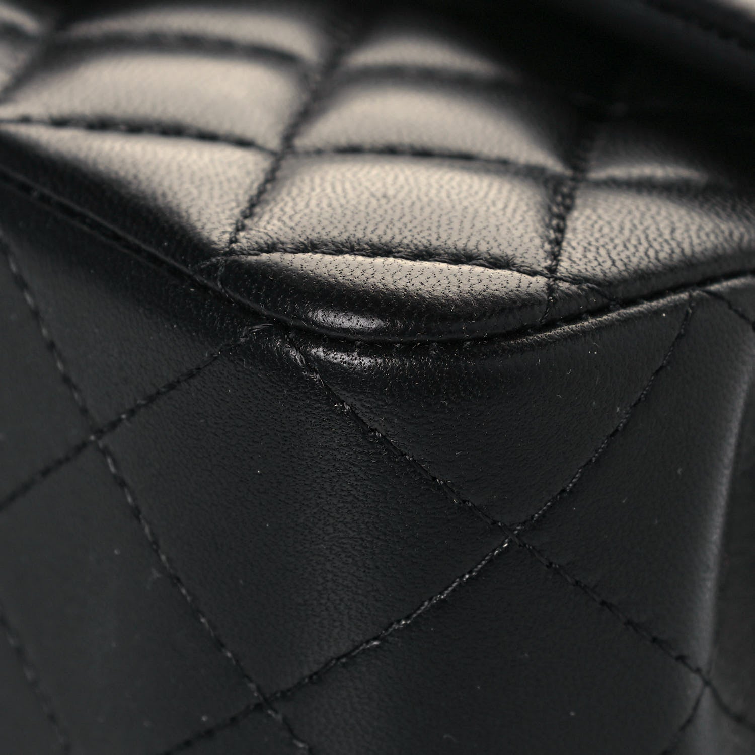 Chanel Lambskin Quilted Mini Top Handle Rectangular Flap Black 10 of 15