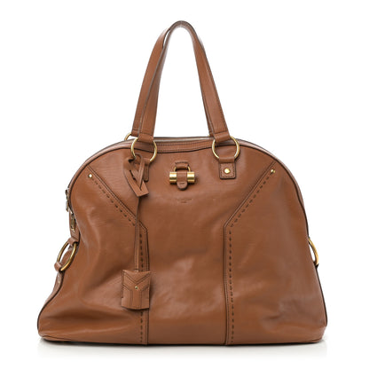 Saint Laurent Calfskin Oversized Muse Brown 1 of 12