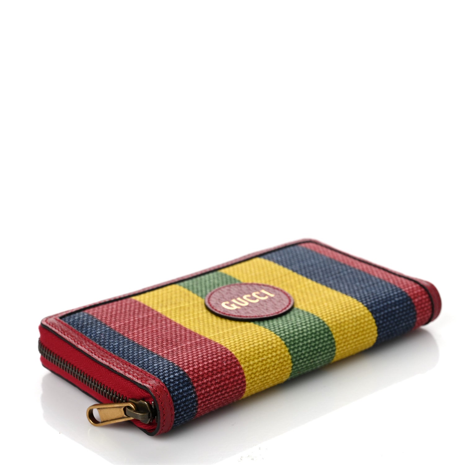 Gucci Canvas Marley Stripe Script Logo Gucci 100 Zip Around Wallet Multicolor 4 of 6