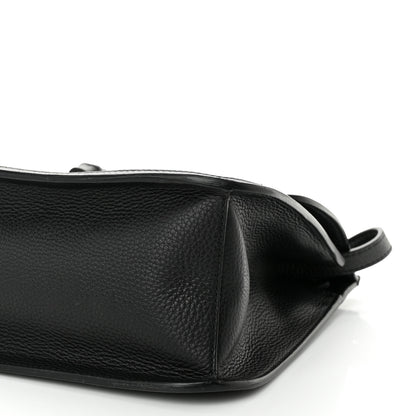 Gucci Pebbled Calfskin Medium Bamboo Daily Flap Shoulder Bag Black 9 of 9