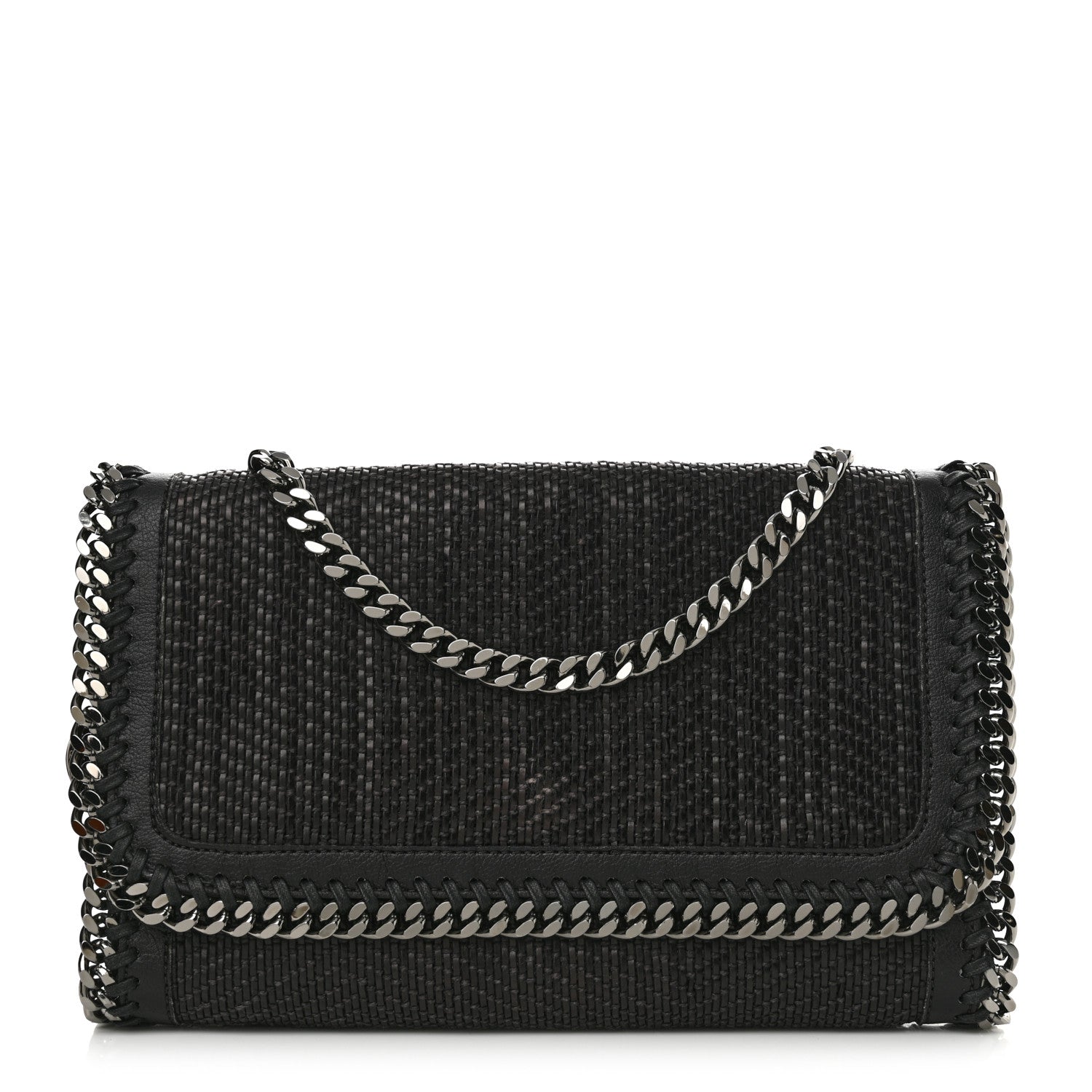 Stella McCartney Braided Falabella Clutch Black 1 of 13
