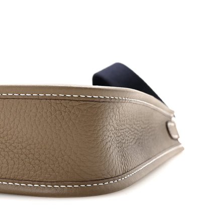 Hermes Taurillon Clemence Amazone Evelyne TPM Etoupe Bleu Indigo 9 of 10