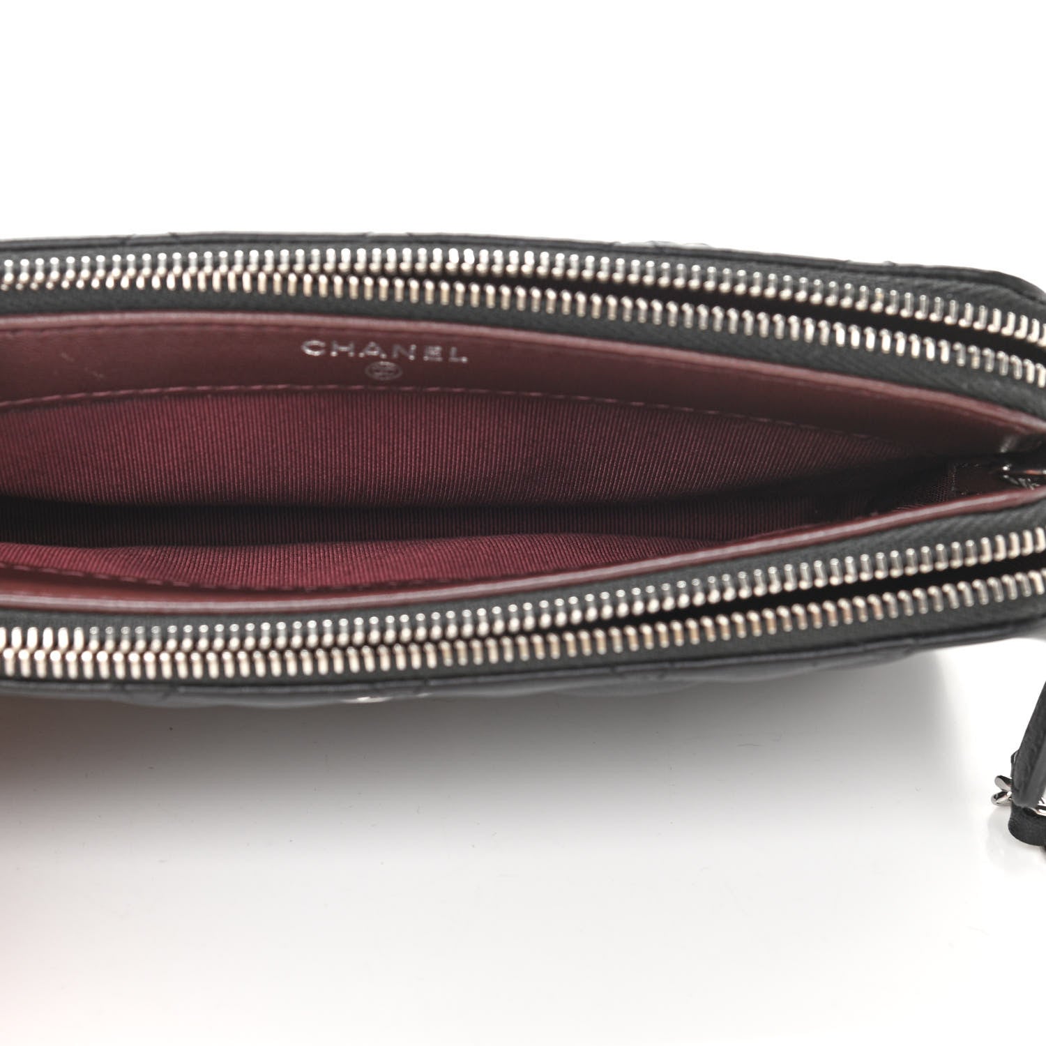 Chanel Lambskin Quilted Small Clutch With Chain Black 4 of 11