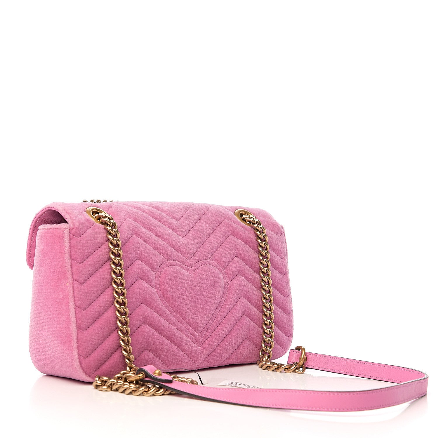 Gucci Velvet Matelasse Marquise Crystals Embroidered Small GG Marmont Shoulder Bag Malva 2 of 9