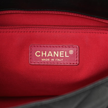 Chanel Shiny Caviar Quilted Large Chain Melody Flap Black 6 of 13