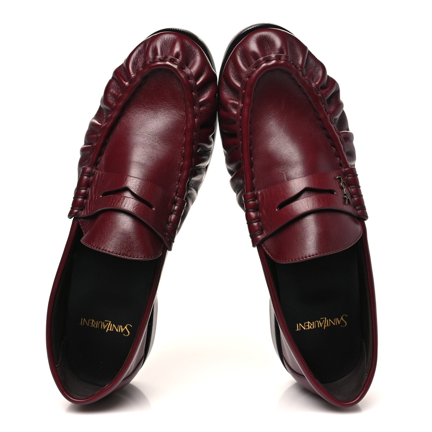 Saint Laurent Radiance Calfskin Le Loafer 15 Moccasin 40 Dark Ruby 2 of 10
