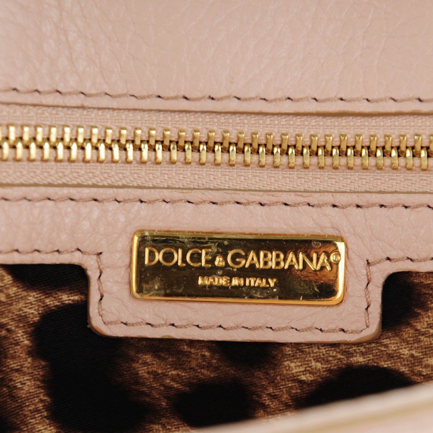 Dolce & Gabbana Grained Deerskin Large Miss Sicily Satchel Beige Rose 6 of 6