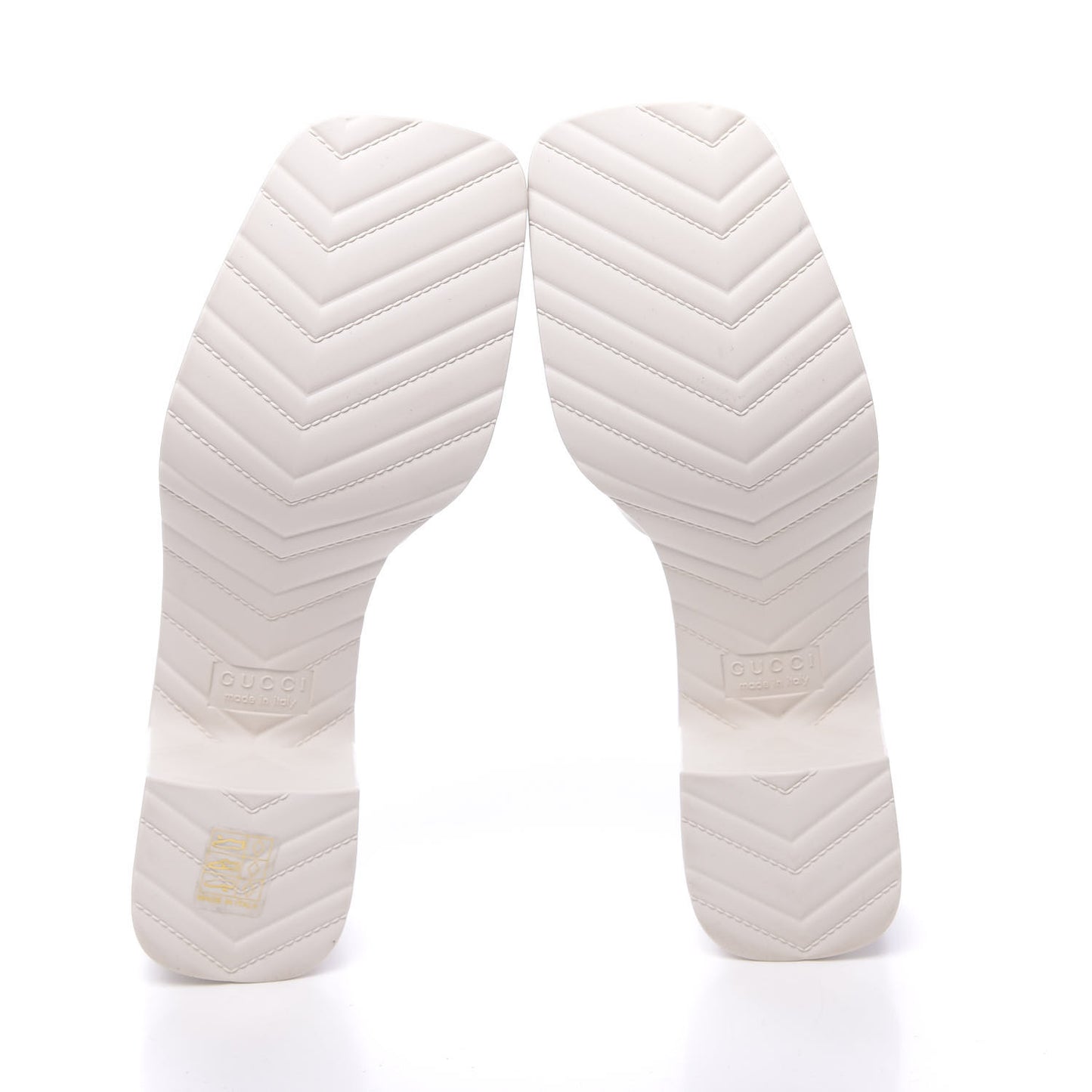 Rubber Gucci Logo Womens Platform 20/60mm Slide Sandals 38 Mystic White