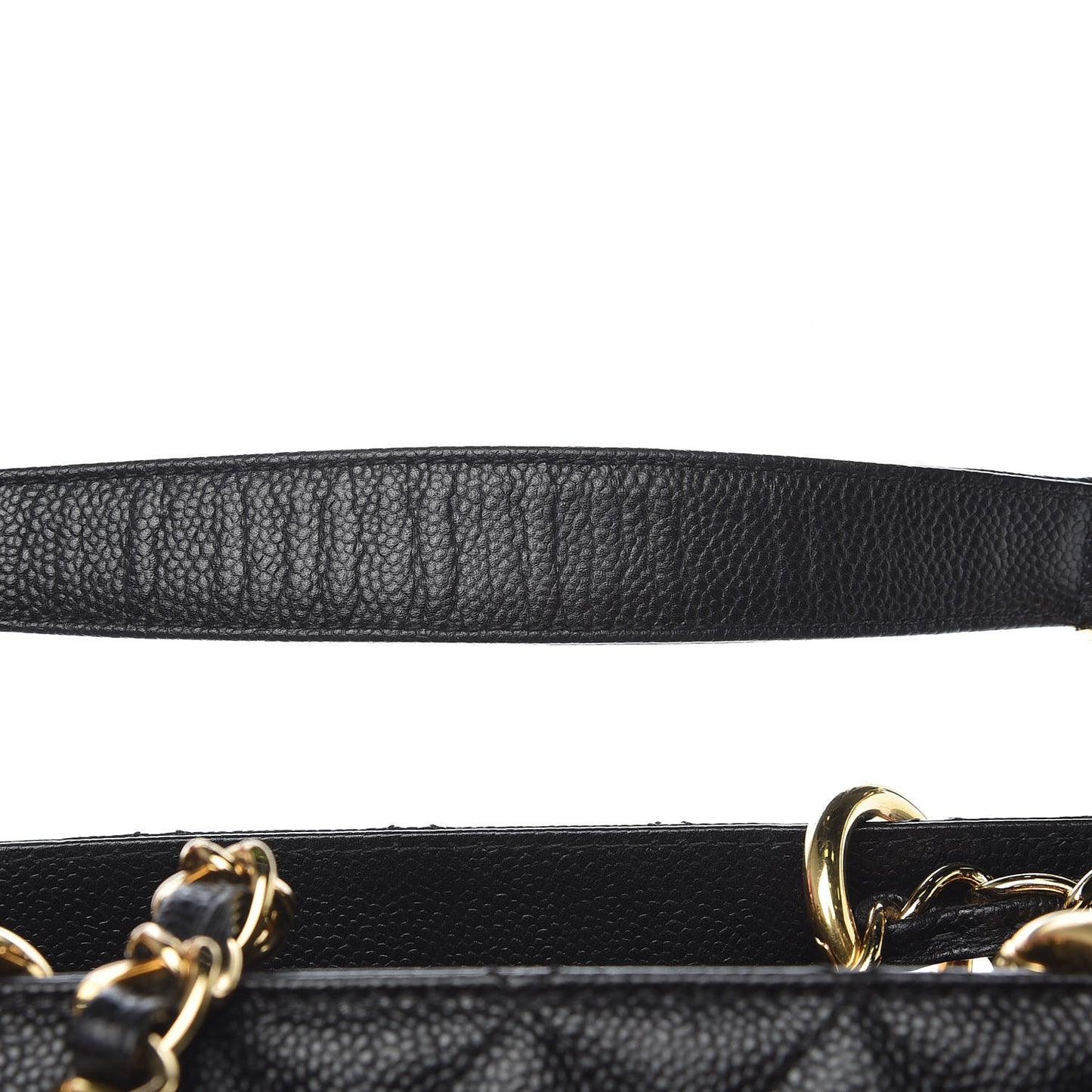 Caviar Quilted Grand Shopping Tote GST Black