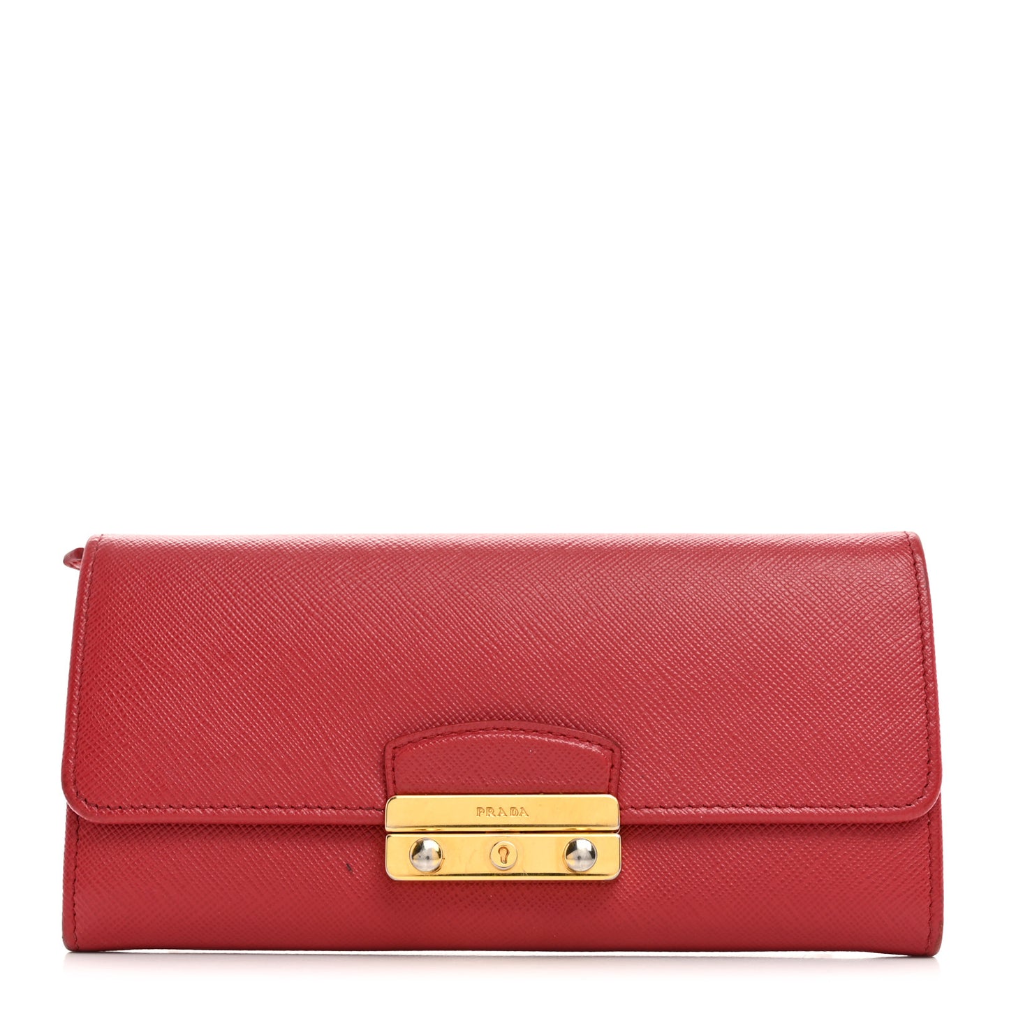 Saffiano Lock Portafogli Flap Wallet Fuoco