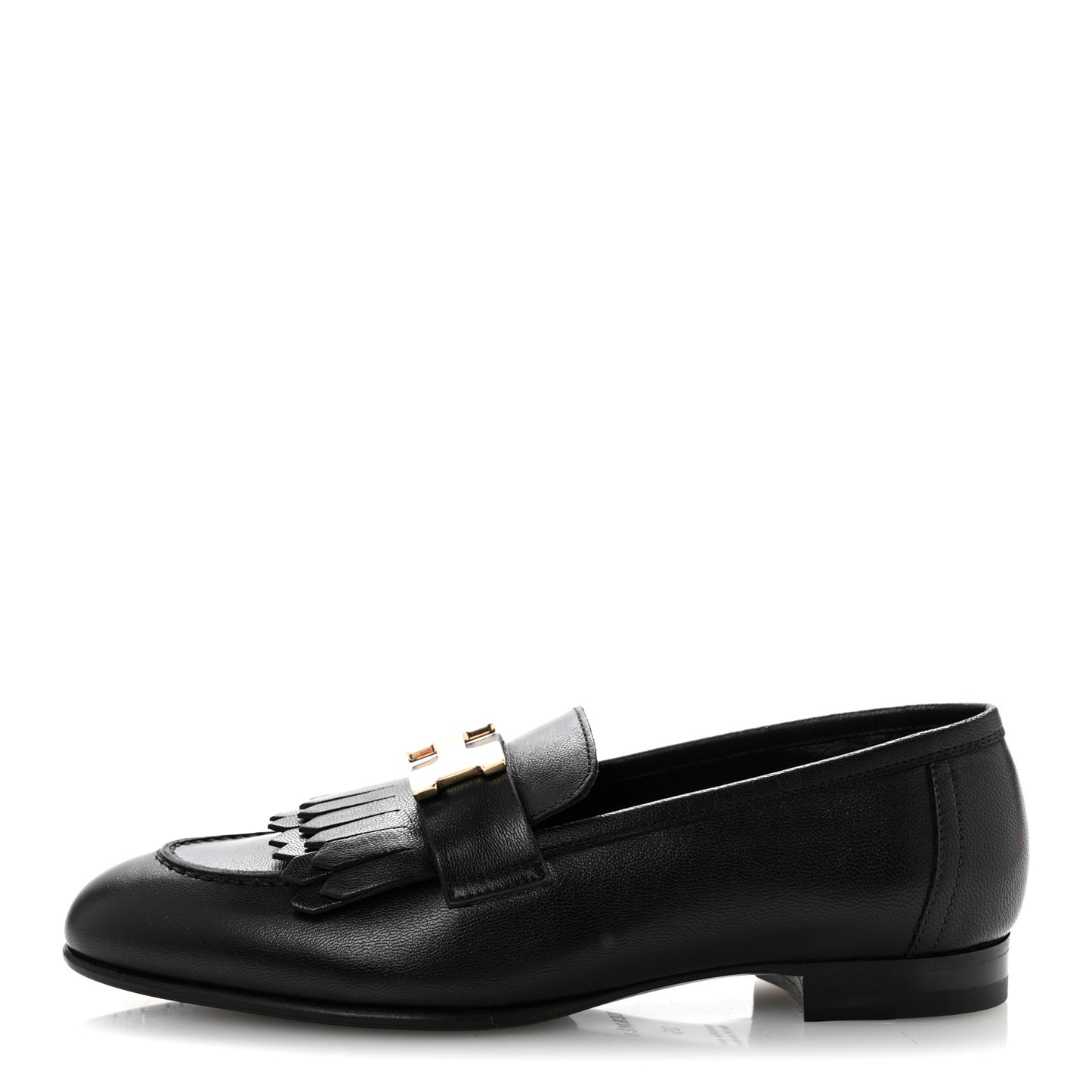 Goatskin Womens Royal Loafers 35 Black