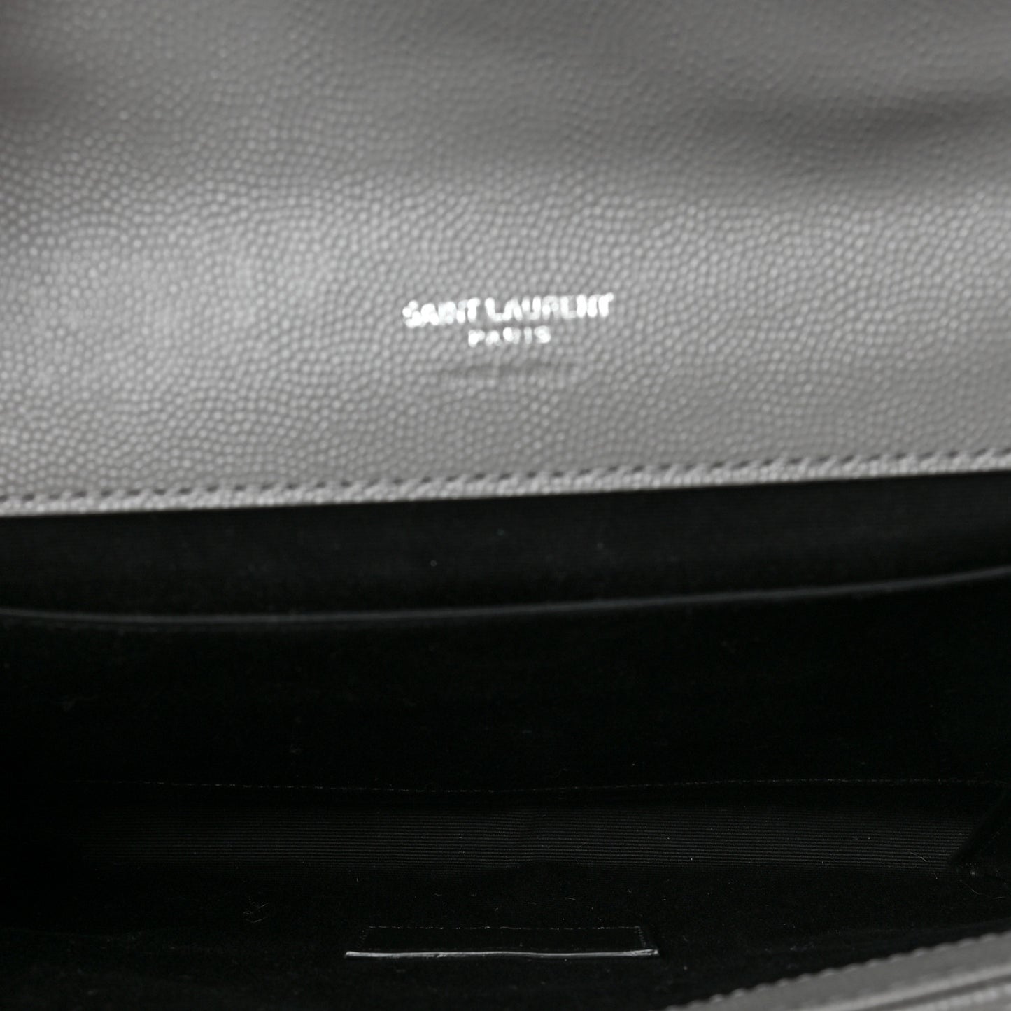 Grain De Poudre Textured Mixed Matelasse Triquilt Monogram Clutch Storm