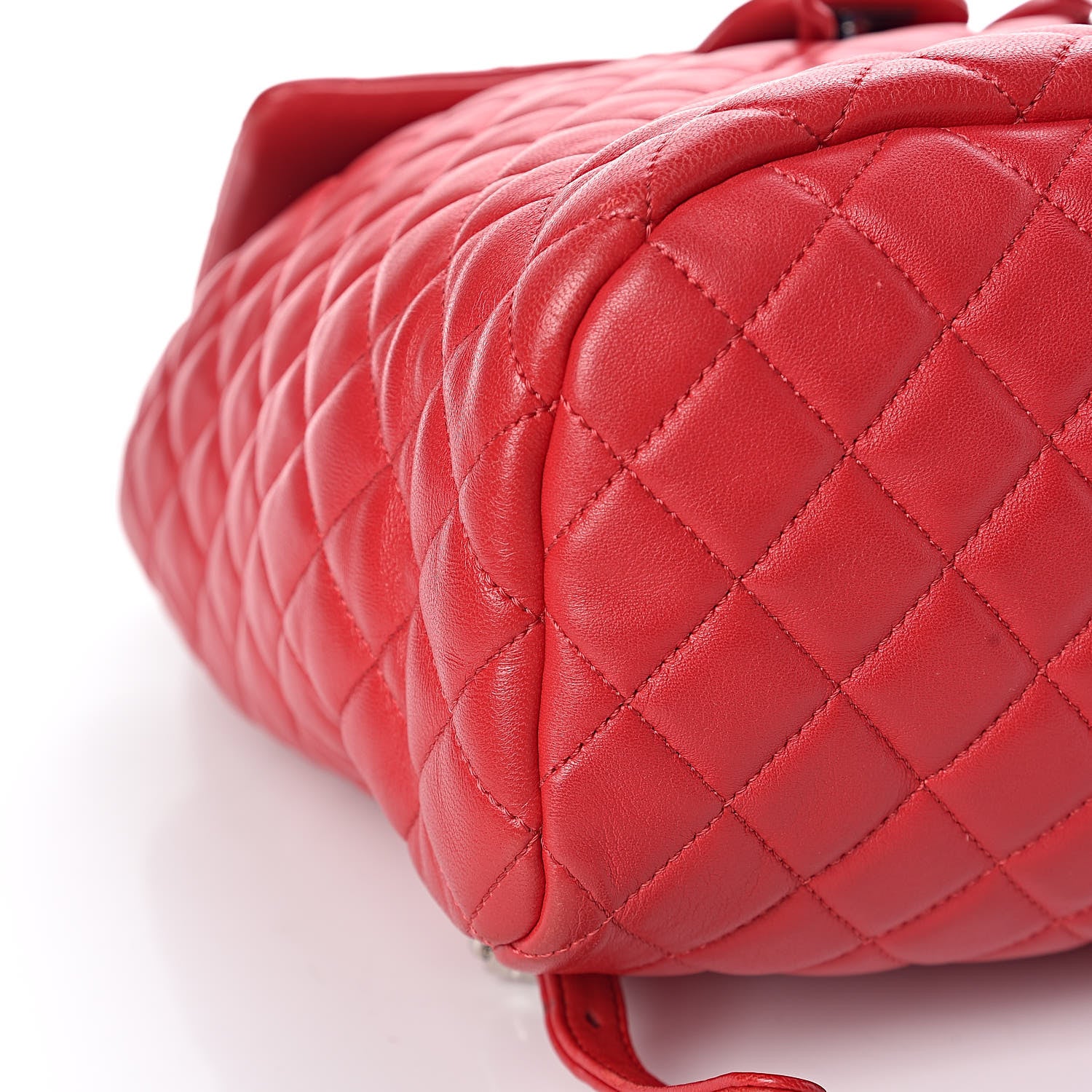 Chanel Lambskin Quilted Large Urban Spirit Backpack Red 8 of 9