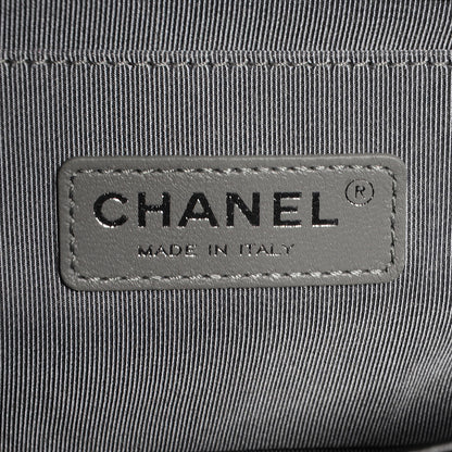 Chanel Metallic Calfskin Quilted Medium Boy Flap Black 8 of 9