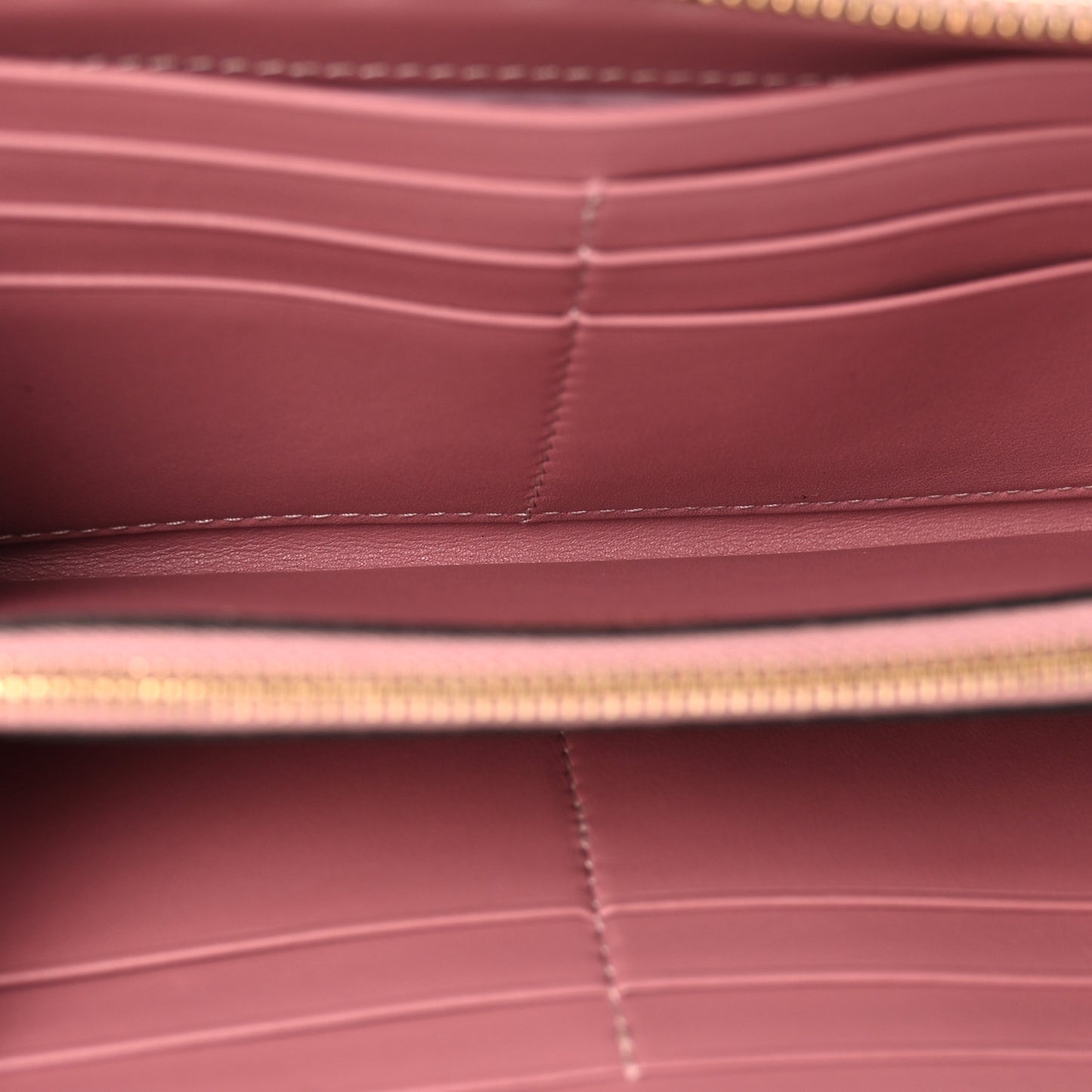 Calfskin Rockstud Zip Around Wallet Lipstick