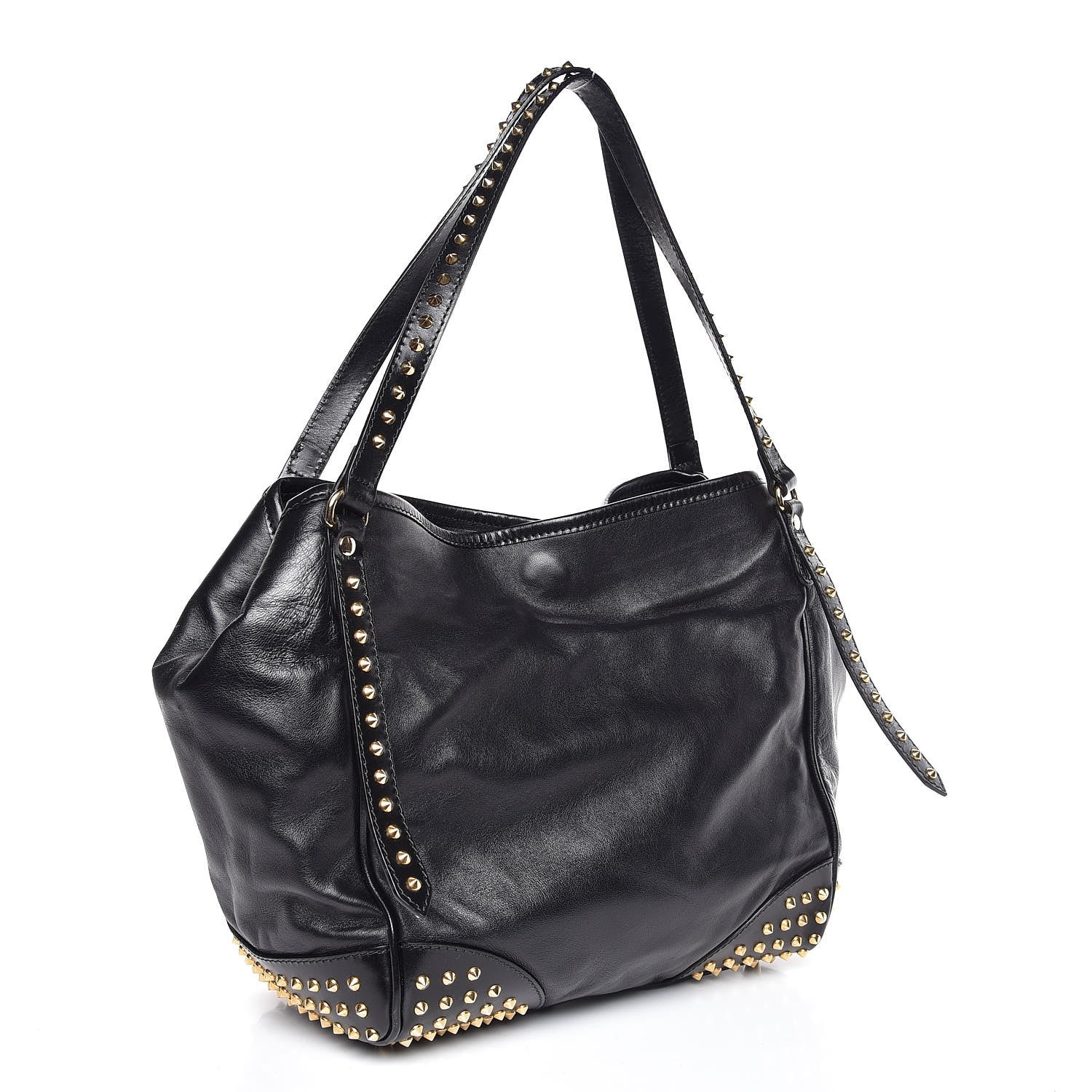 Burberry Lambskin Bridle Studs Small Canterbury Tote Black 3 of 14