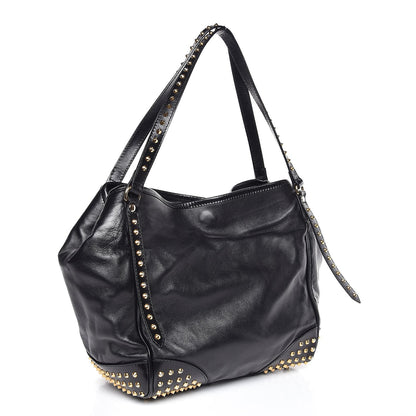 Burberry Lambskin Bridle Studs Small Canterbury Tote Black 3 of 14