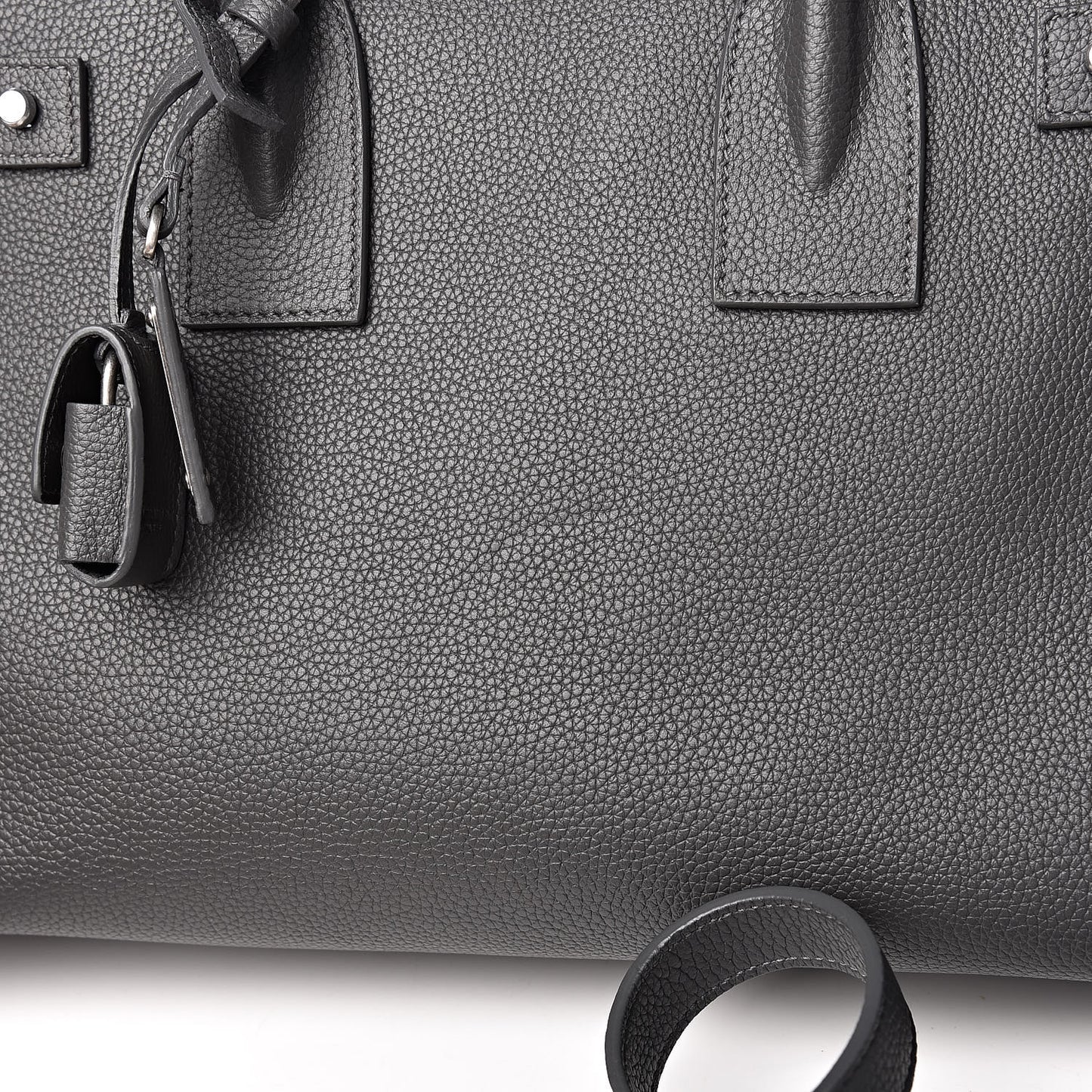 Grained Calfskin Small Supple Sac De Jour Grey